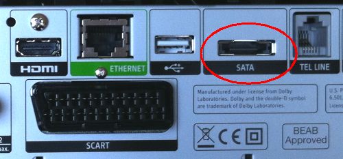 Sky HD SATA Port